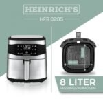 Heinrich's Friteuse sans Huile - 8 Litres - 8 programmes-Ecran tactile LED - 1800W -Germany – Image 2