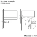Micro-ondes BOSCH encastrable Série 04 noir BFL520MS0 – Image 9