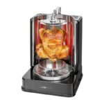 Clatronic® Döner Multigrill | Parfait pour les gyros, kebabs & Co | Gril gyros pour griller sans graisse à la maison | Gril à kebab Incl. tournebroche & 6 brochettes de viande | DVG 3686