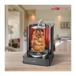Clatronic® Döner Multigrill | Parfait pour les gyros, kebabs & Co | Gril gyros pour griller sans graisse à la maison | Gril à kebab Incl. tournebroche & 6 brochettes de viande | DVG 3686 – Image 9
